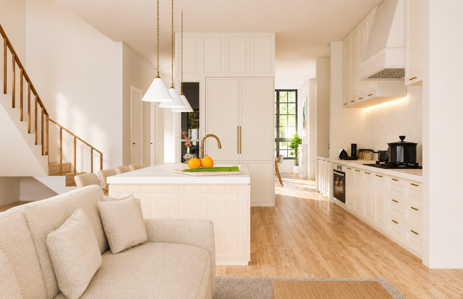 Kitchen to family room